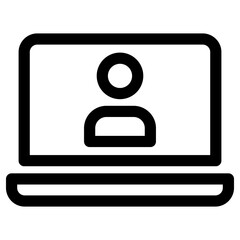 online course icon or logo isolated sign symbol vector illustration - high quality black style vector icons
