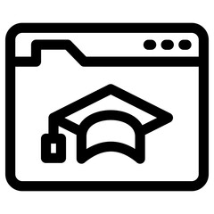 
online course icon or logo isolated sign symbol vector illustration - high quality black style vector icons
