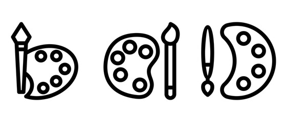 painting icon or logo isolated sign symbol vector illustration - high quality black style vector icons
