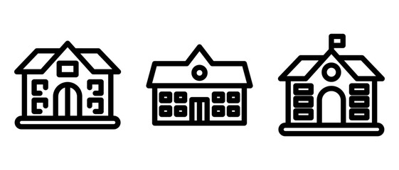 school icon or logo isolated sign symbol vector illustration - high quality black style vector icons
