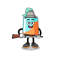 Cartoon Illustration of toothpaste hunter