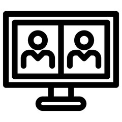 Fototapeta premium video call icon or logo isolated sign symbol vector illustration - high quality black style vector icons 