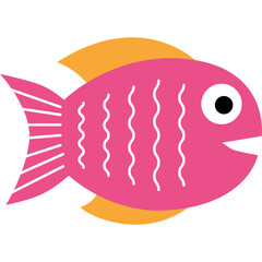 Flat Fish Illustration 1-02