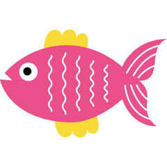 Flat Fish Illustration 1-04