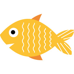 Flat Fish Illustration 1-05