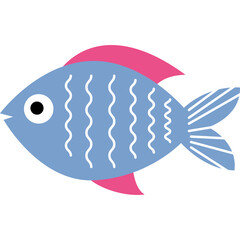 Flat Fish Illustration 1-06