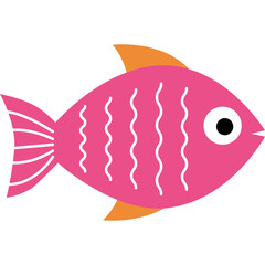 Flat Fish Illustration 1-07