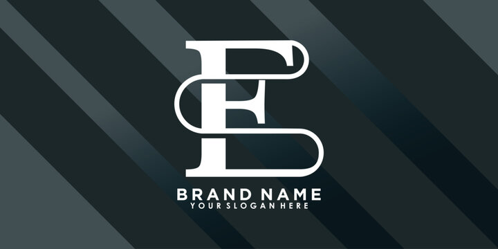 brand name logo design with letter E creative concept