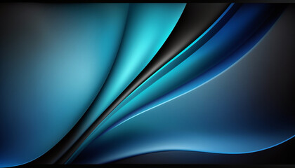  Blue and black, abstract wallpaper, gradients, Generative AI