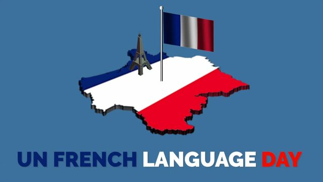 Animation video about un french language day