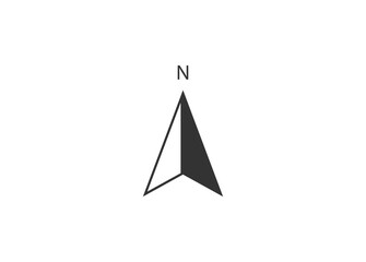 Arrow compass icon vector logo template. north direction.