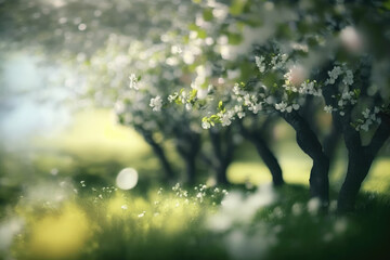 Spring nature with blurred background