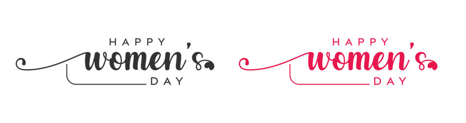 Abstract modern Happy Women's Day Logo Design, 8 march happy women's day with love vector logo