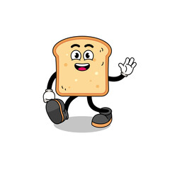 bread cartoon walking