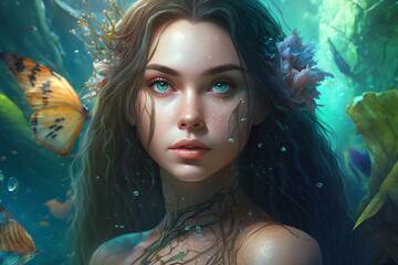 Portrait Woman Water