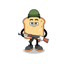 Cartoon of bread soldier
