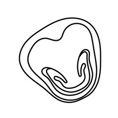 Straw mushrooms icon. Simple icon of mushrooms for thai soup.