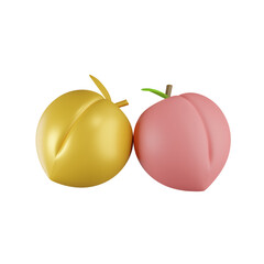 Peaches Chinese New Year 3D Illustrations
