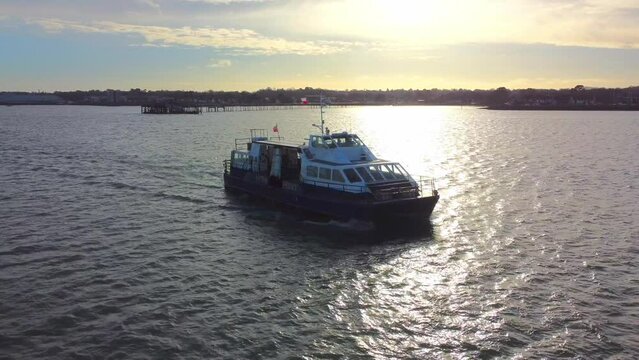 Hythe Ferry in Southampton Water clip 4
