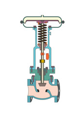Globe valve and actuator