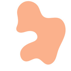 Boho Brown Orange Abstract Blob Shapes