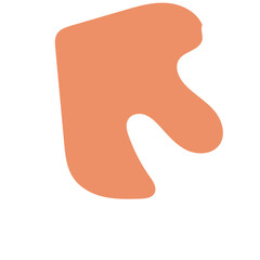 Boho Brown Orange Abstract Blob Shapes