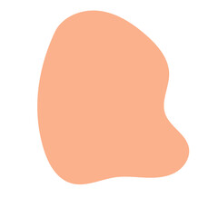 Boho Brown Orange Abstract Blob Shapes