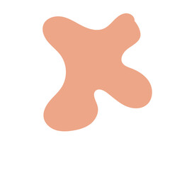 Boho Brown Orange Abstract Blob Shapes