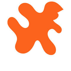 Boho Brown Orange Abstract Blob Shapes