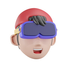 Boy VR Entertainent 3D Illustrations