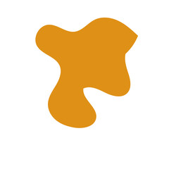 Boho Brown Orange Abstract Blob Shapes