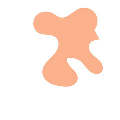 Boho Brown Orange Abstract Blob Shapes