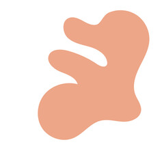Boho Brown Orange Abstract Blob Shapes