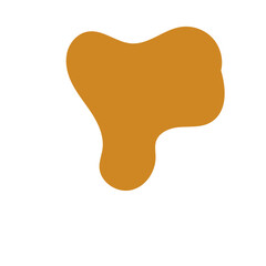 Boho Brown Orange Abstract Blob Shapes