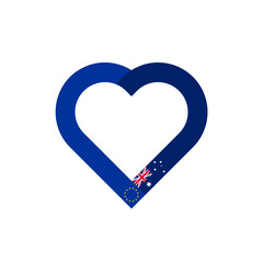 unity concept. heart ribbon icon of european union and australia flags. transparent png background