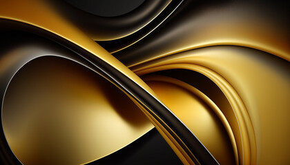 gold and black ,abstract wallpaper, gradients , generative AI