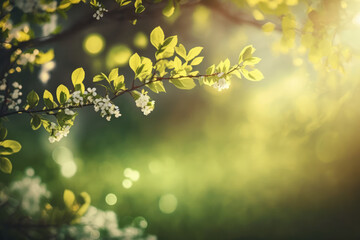 Obraz na płótnie Canvas Spring nature with blurred background