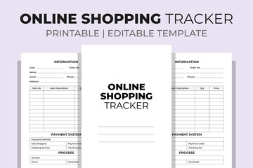 Online Shopping Tracker KDP Interior