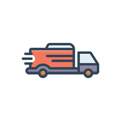 Color illustration icon for shipping
