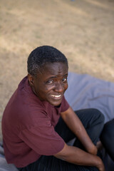 Portrait of a queer masculine black woman	