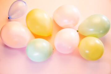 Colorful balloons, party celebration concept 