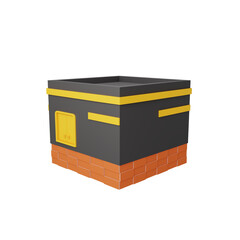 3d rendering kaaba mecca isolated. useful for islam ramadan design illustration