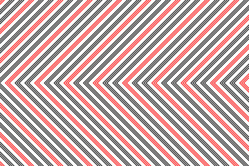 Red and black chevron arrow lines fabric pattern on white background vector. Right angle stripes background. Wall and floor ceramic tiles pattern.