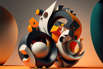 abstract shapes, Made by AI,Artificial intelligence