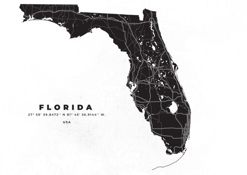 florida county map vector