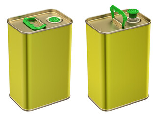 Olive oil can 5L on white background - 3D illustration