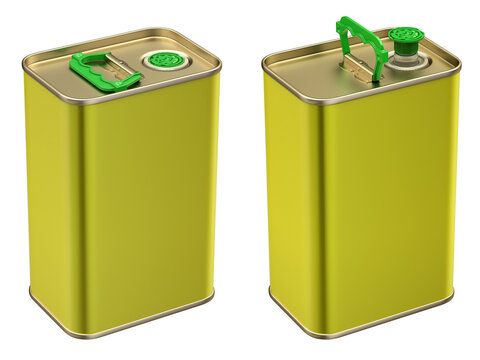 Olive oil can 5L on white background - 3D illustration