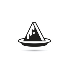 Fototapeta premium cheesecake icon on white background