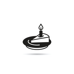 birthday cake icon on white background