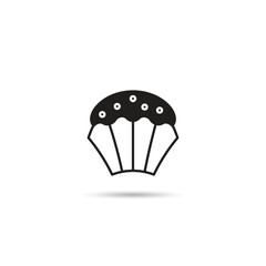 cupcake icon on white background